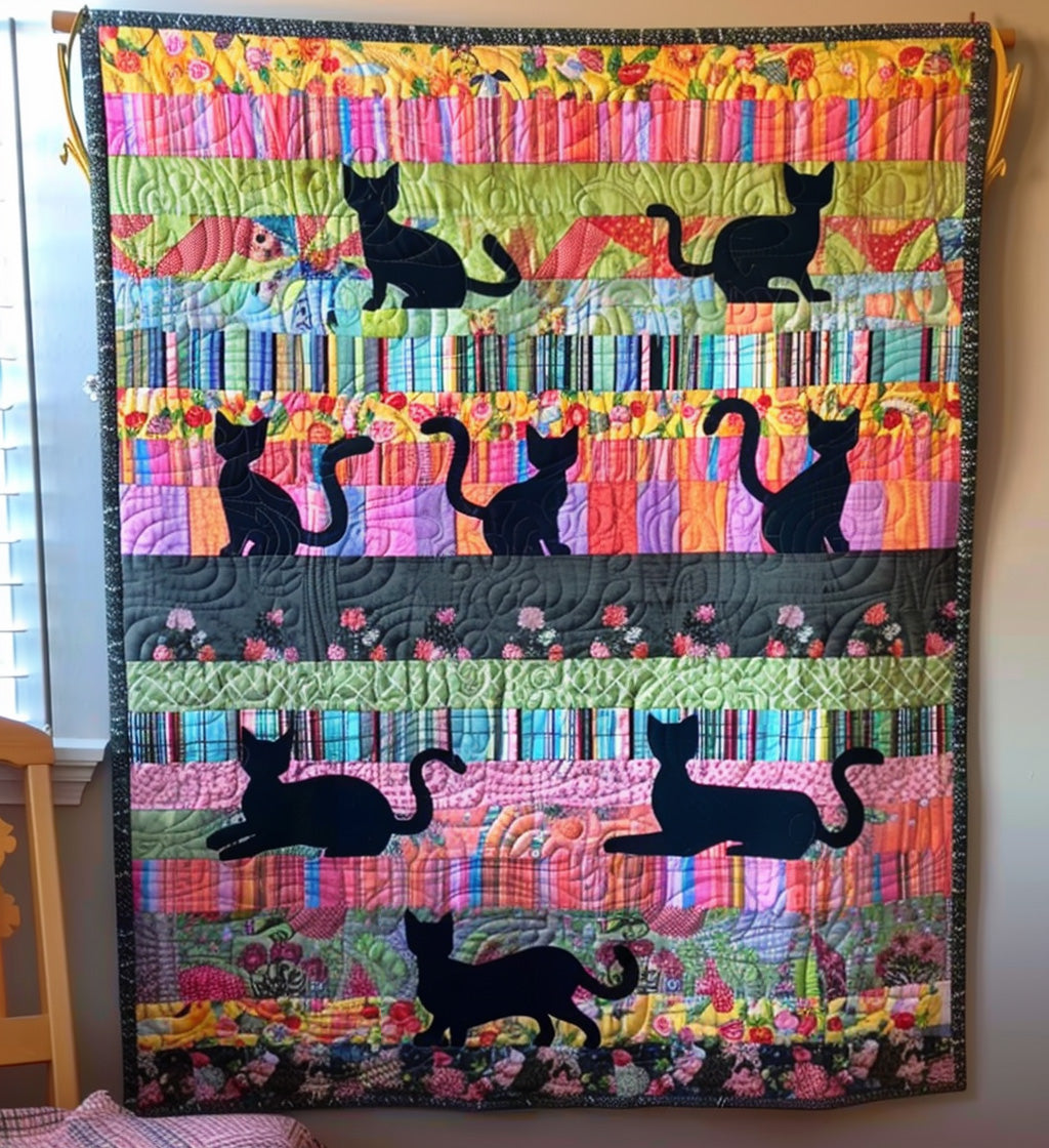 Meow Magic Quilted Blanket - Throw (55" x 60")