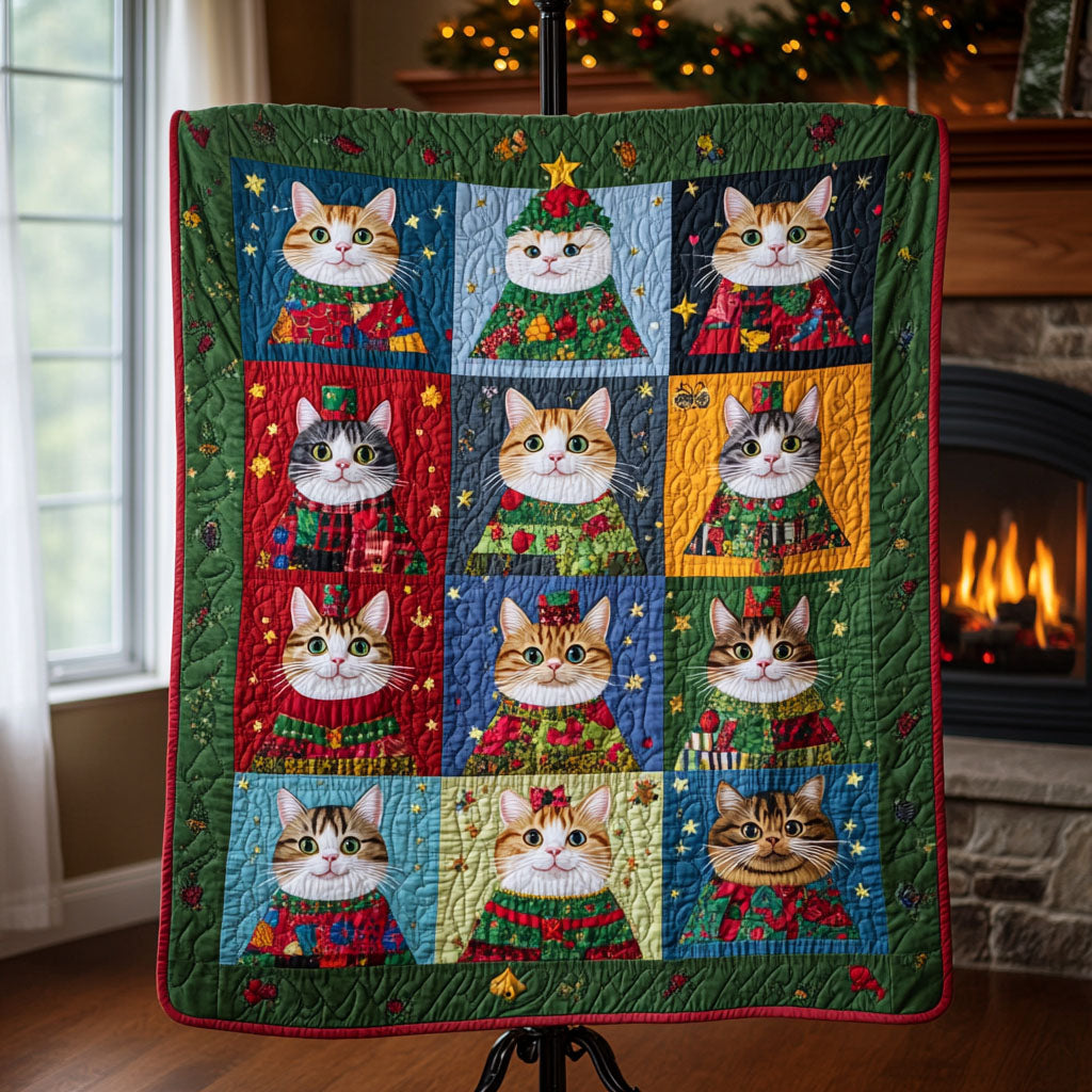 Meow Magic Moments Quilted Blanket - Throw (55" x 60")