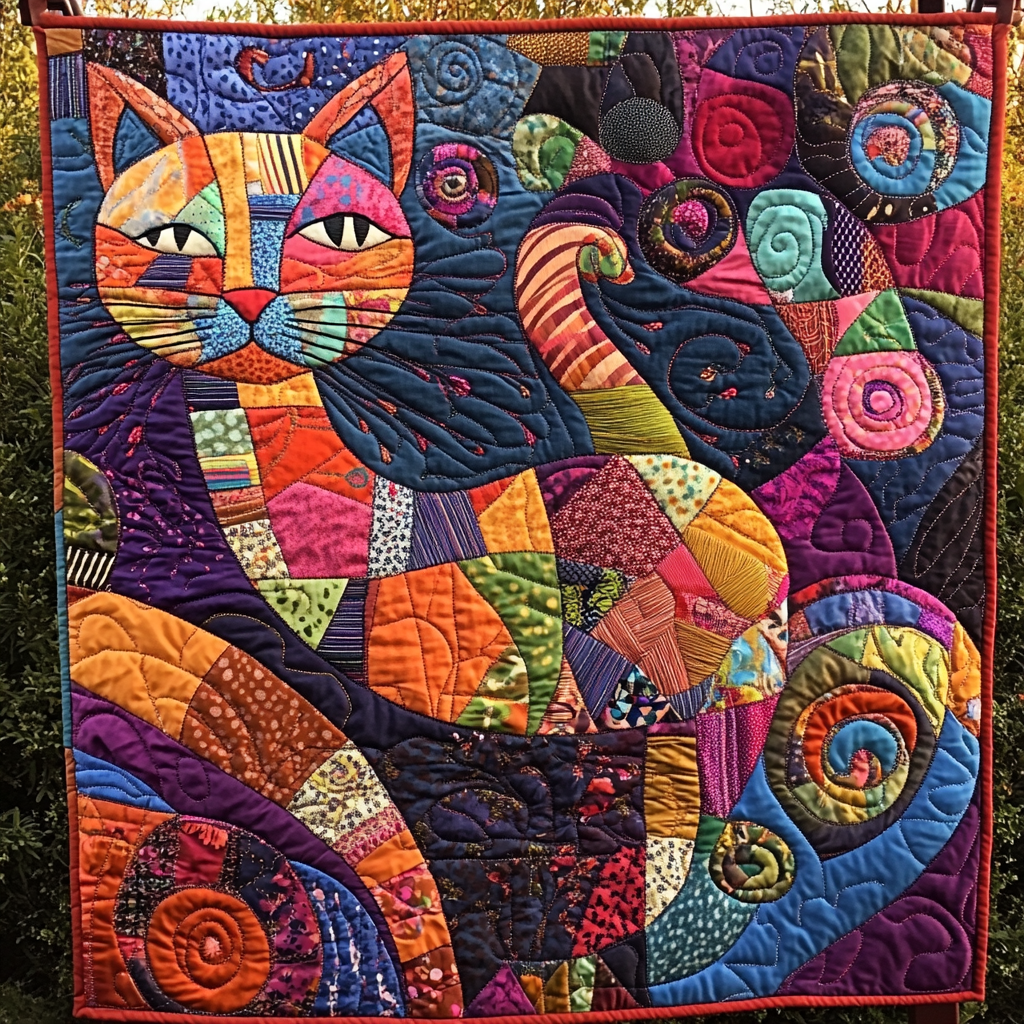 Meow Magic Quilted Blanket - Throw (55" x 60")