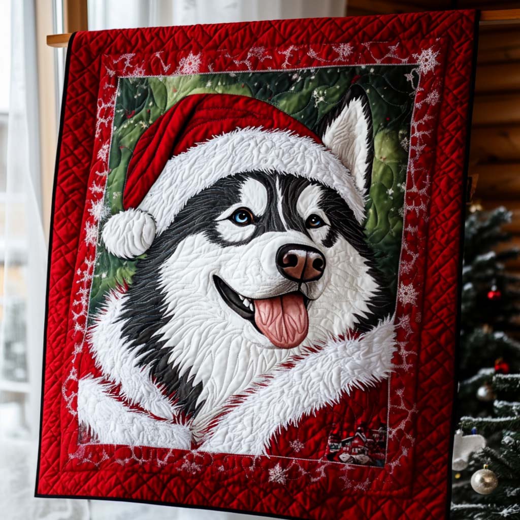 Merry Grin Quilted Blanket - Throw (55" x 60")