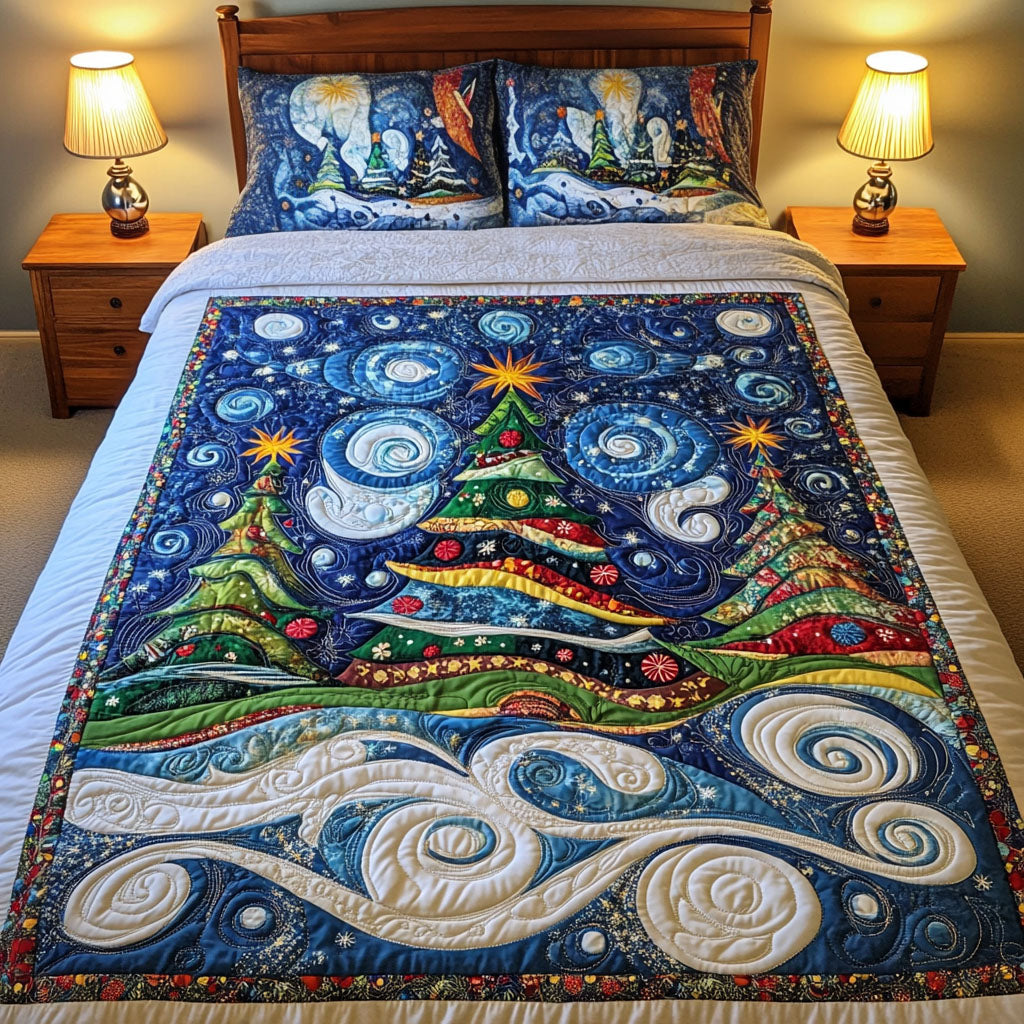 Merry Moments 3-Piece Quilted Bedding Set - Single (59" x 70")
