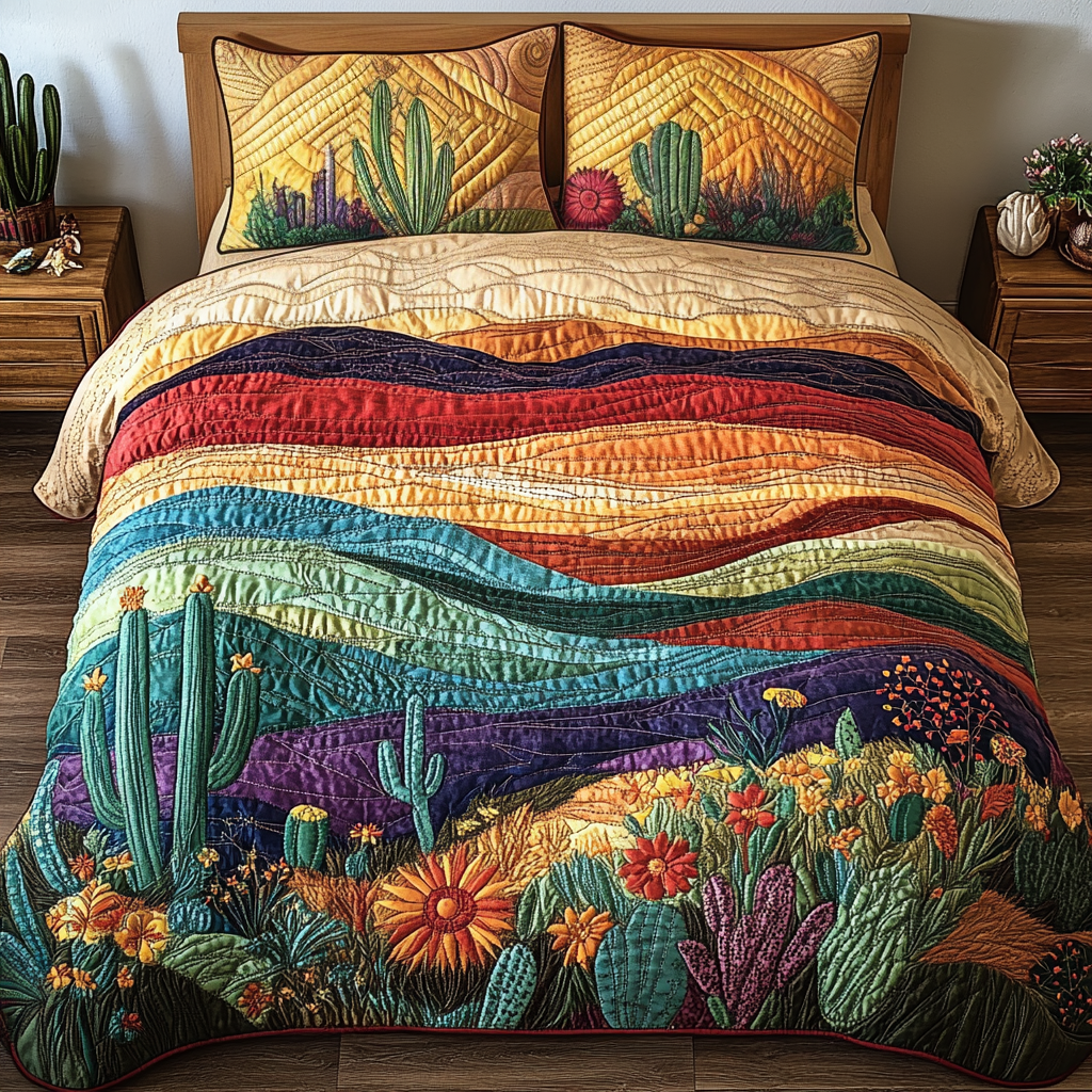 Mesa Magic 3-Piece Quilted Bedding Set - Single (59" x 70")