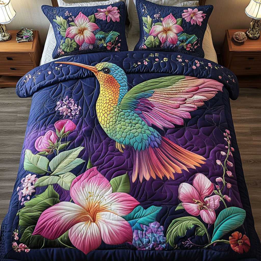 Midnight Harmony 3-Piece Quilted Bedding Set - Single (59" x 70")