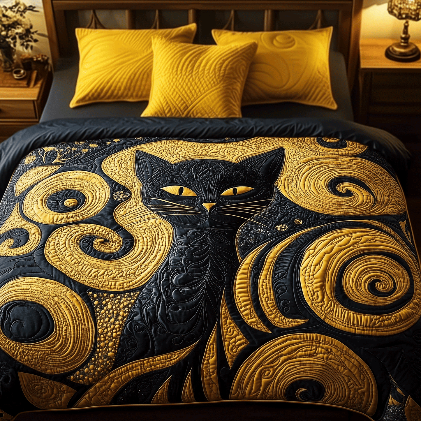 Midnight Majesty 3-Piece Quilted Bedding Set - Single (59" x 70")