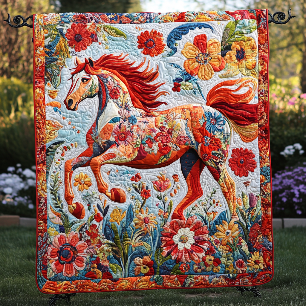 Midnight Charger Quilted Blanket - Throw (55" x 60")