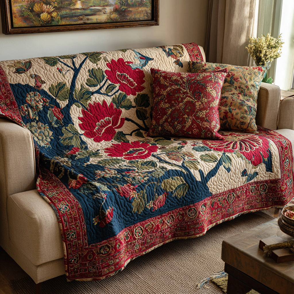 Midnight Floral Vine Quilted Blanket - Baby (30" x 40") - Pack 1