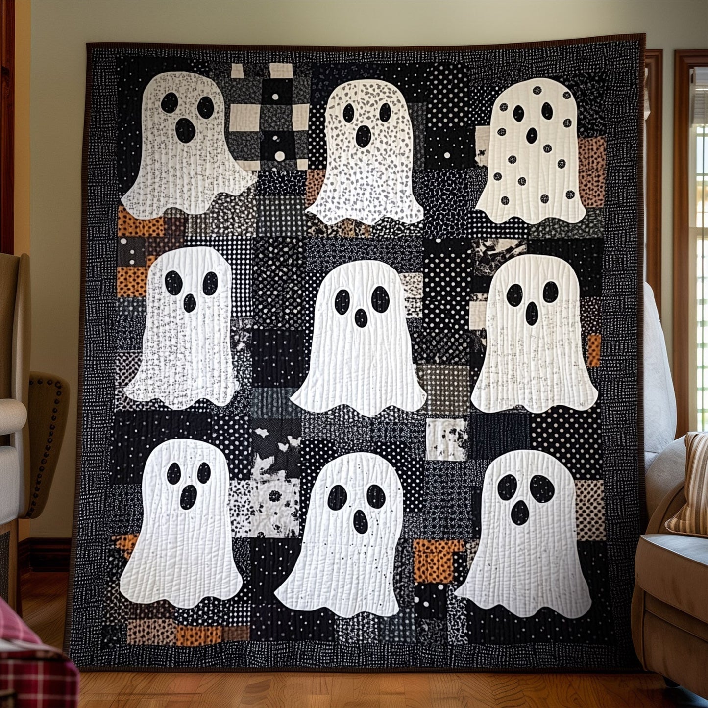 Midnight Haunt Quilted Blanket - Throw (55" x 60")