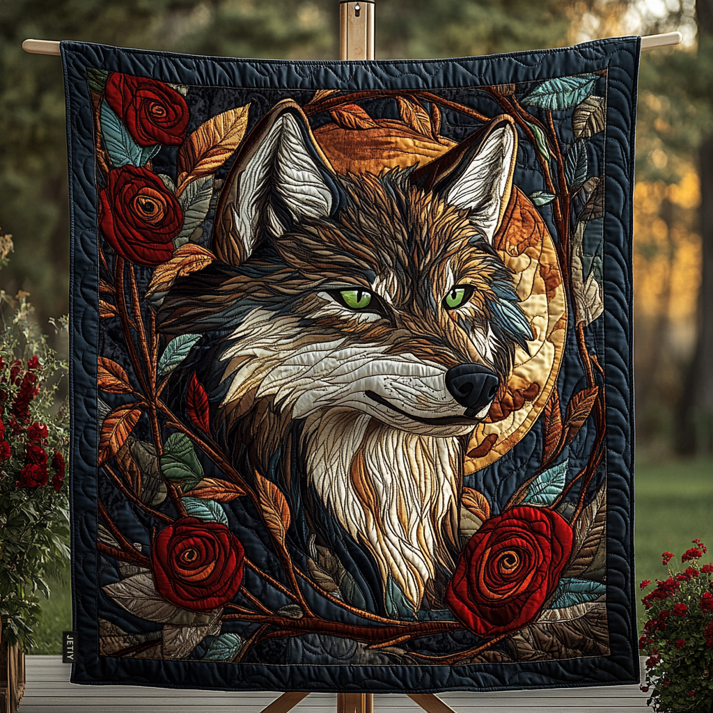Midnight Howl Quilted Blanket - Throw (55" x 60")