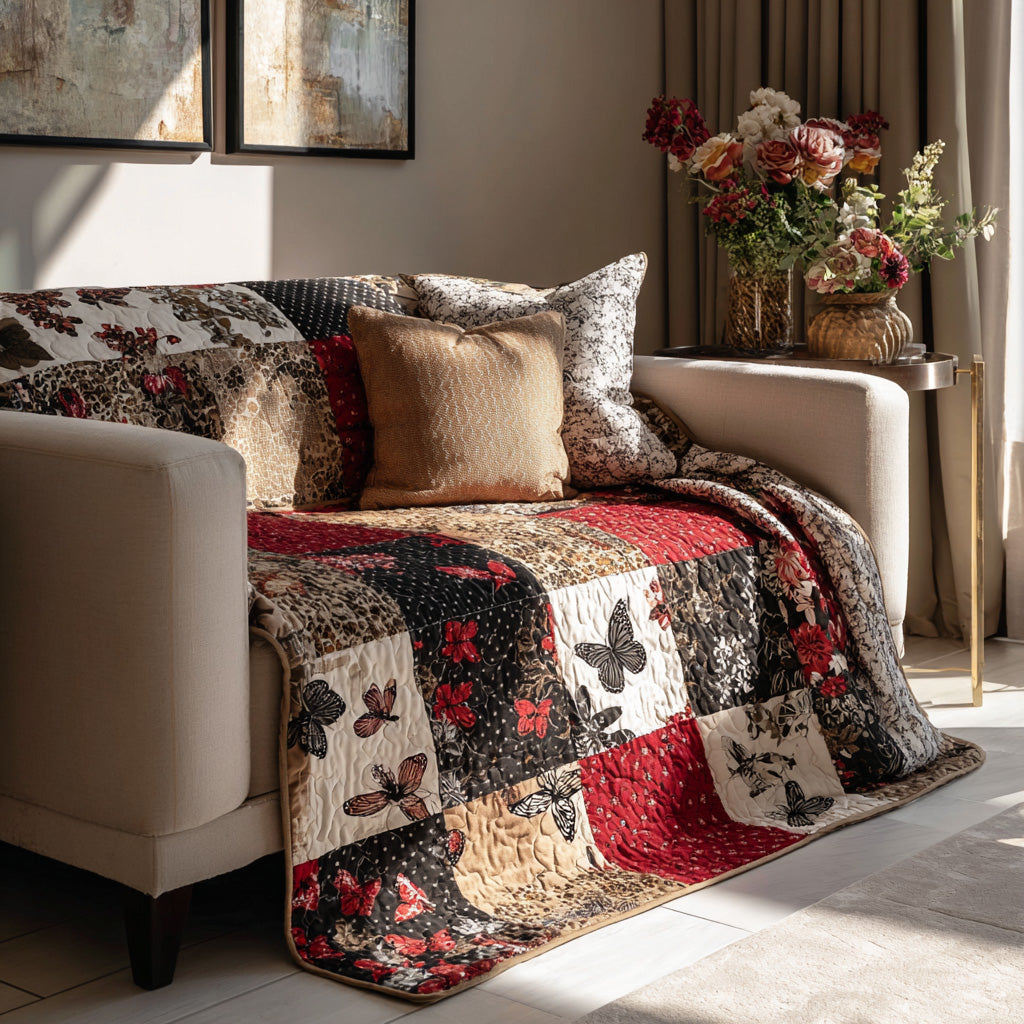 Midnight Leopard Bloom Quilted Blanket - Baby (30" x 40") - Pack 1