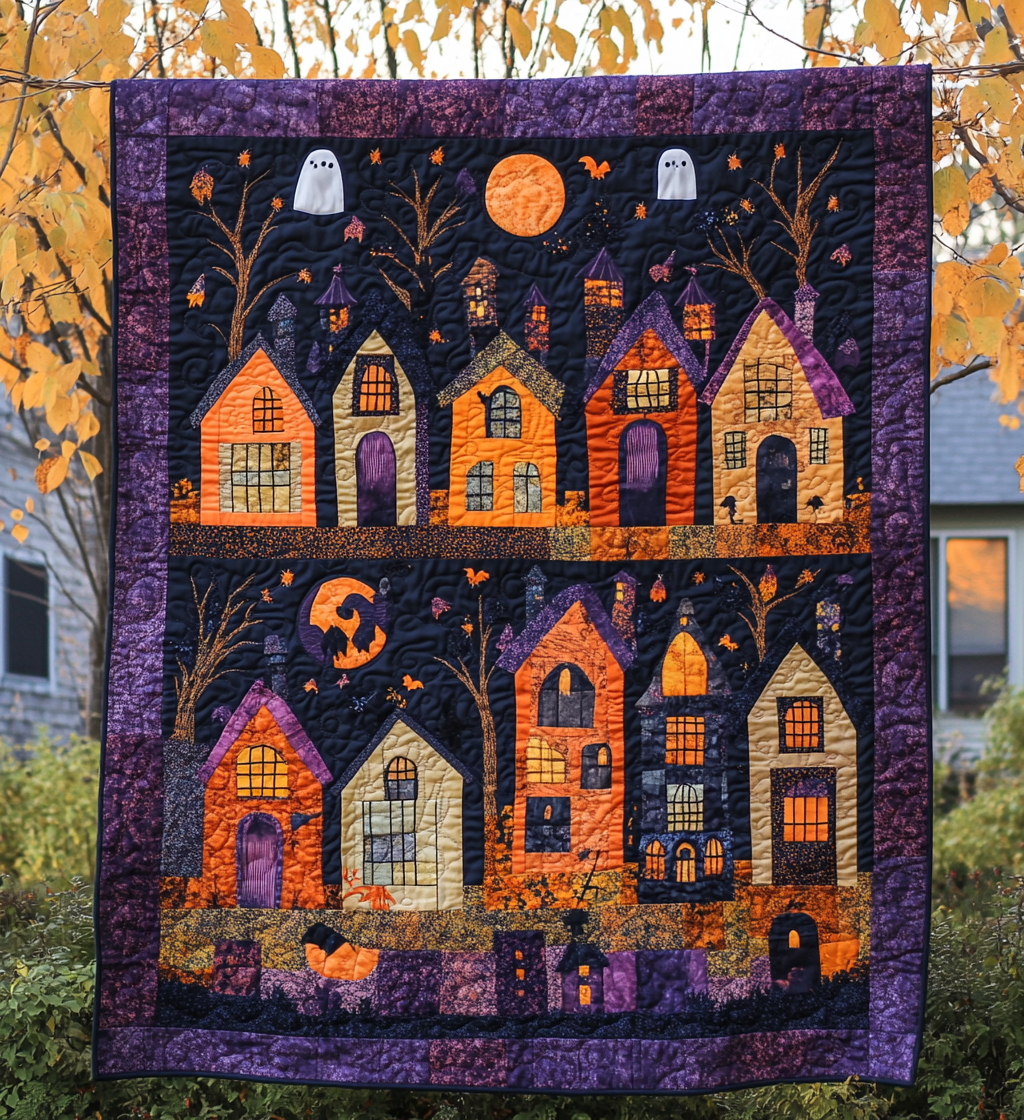 Midnight Magic Quilted Blanket - Throw (55" x 60")