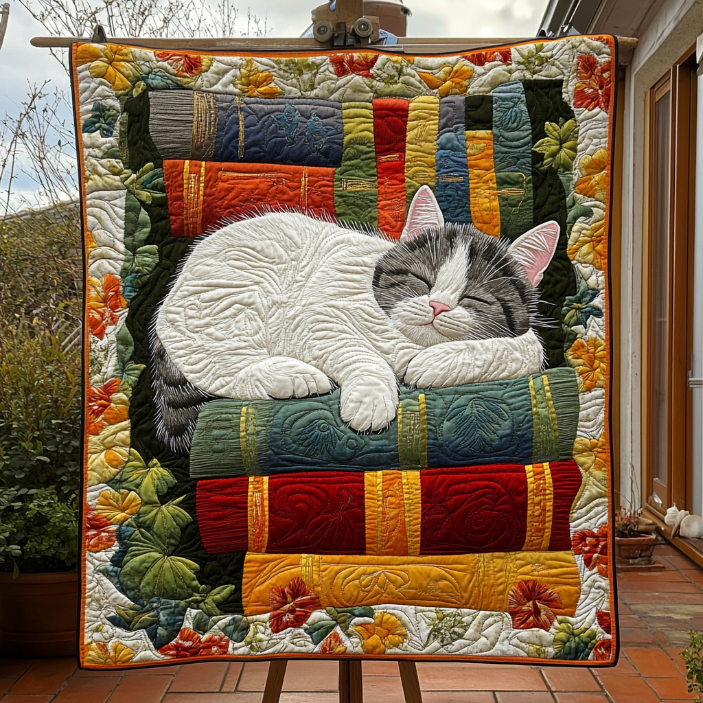 Midnight Meow Quilted Blanket - Throw (55" x 60")