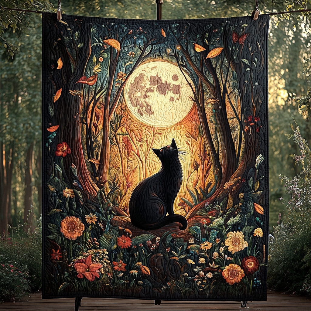 Midnight Muse Quilted Blanket - Throw (55" x 60")