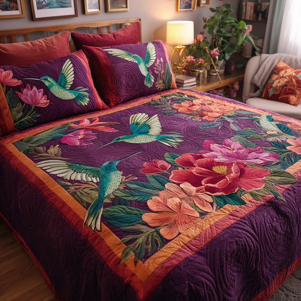 Midnight Orchid Flight Quilted Blanket - Baby (30" x 40") - Pack 1
