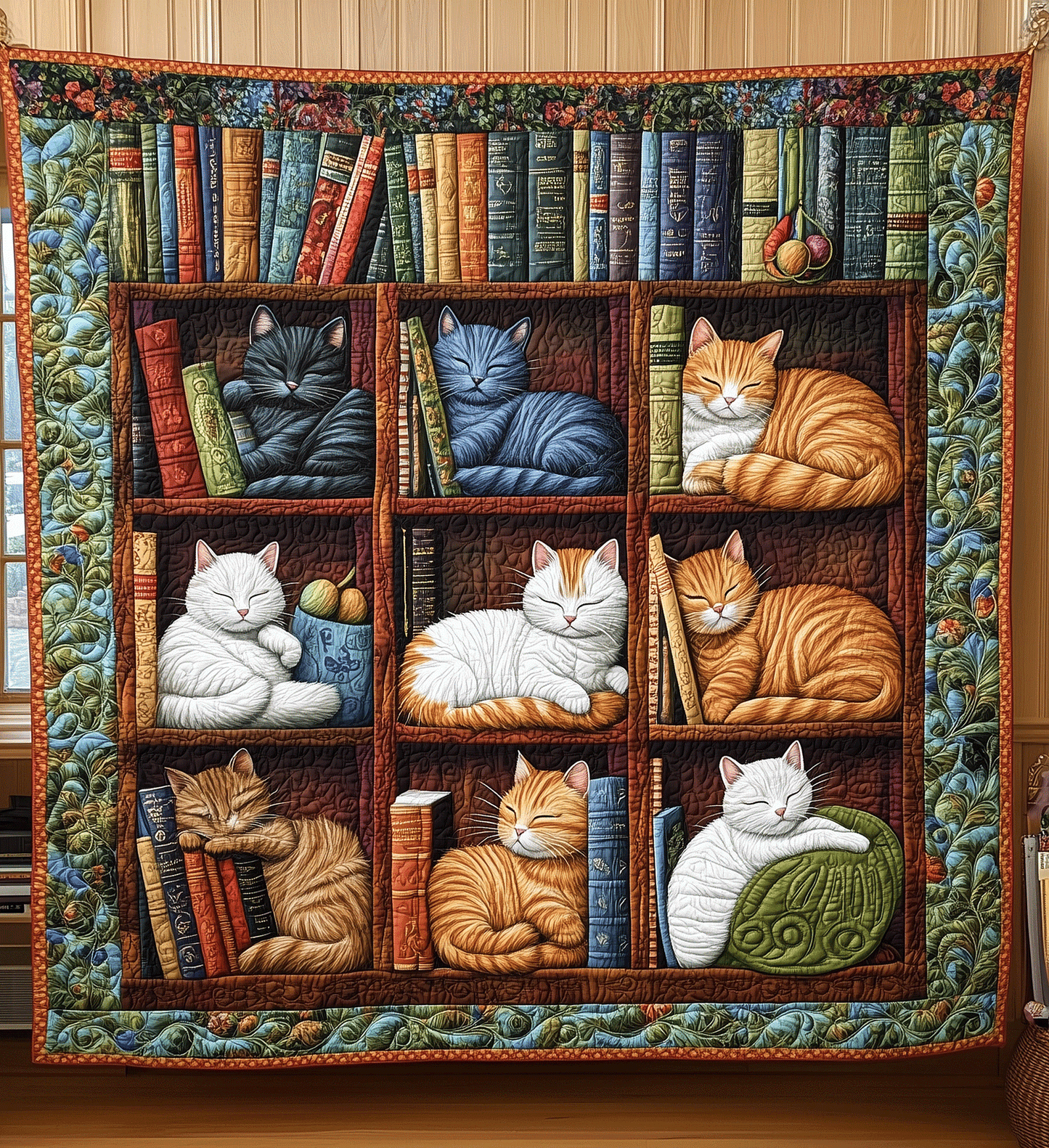 Midnight Reading Quilted Blanket - Throw (55" x 60")
