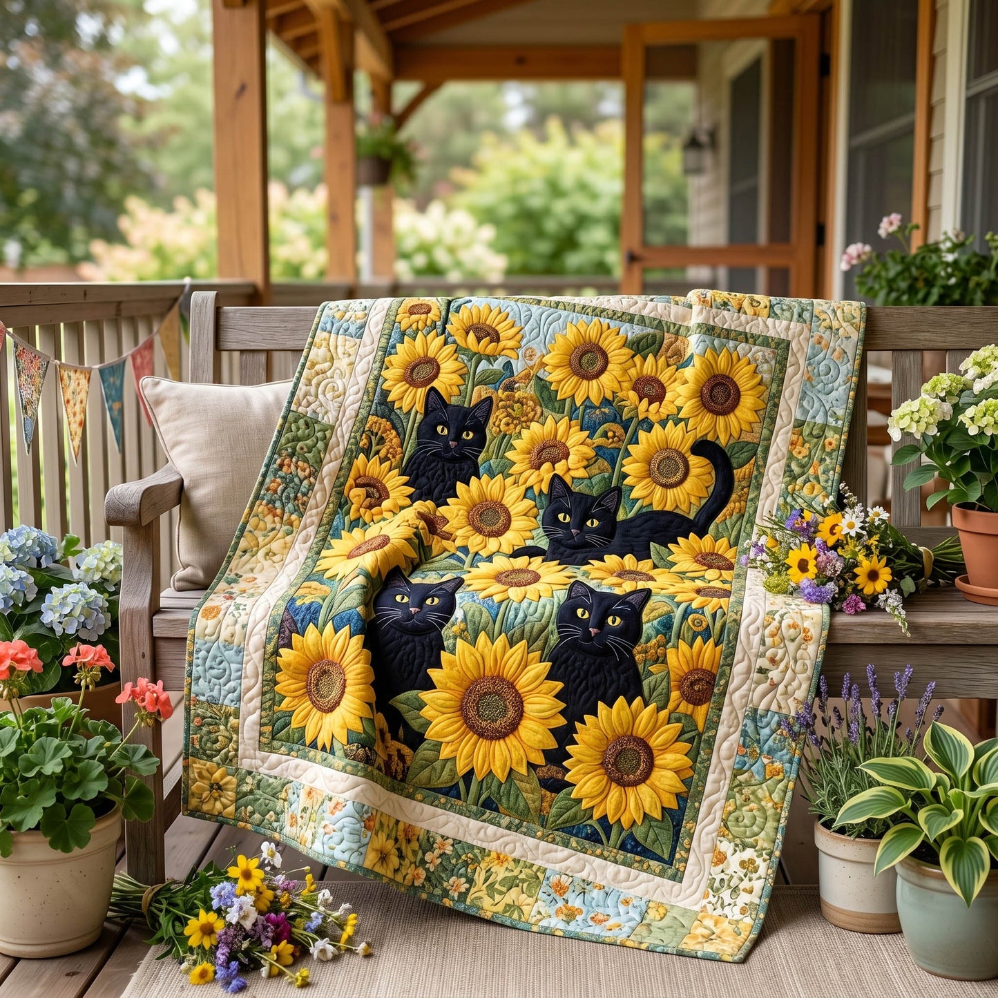 Midnight Whiskers Quilted Blanket - Baby (30" x 40") - Pack 1