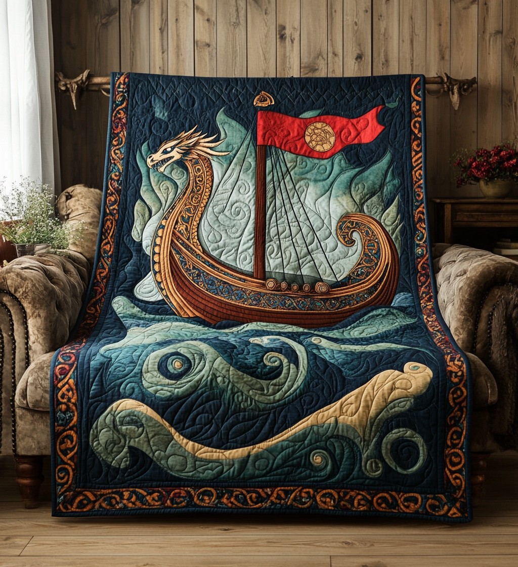 Mighty Navigator Quilted Blanket - Throw (55" x 60")