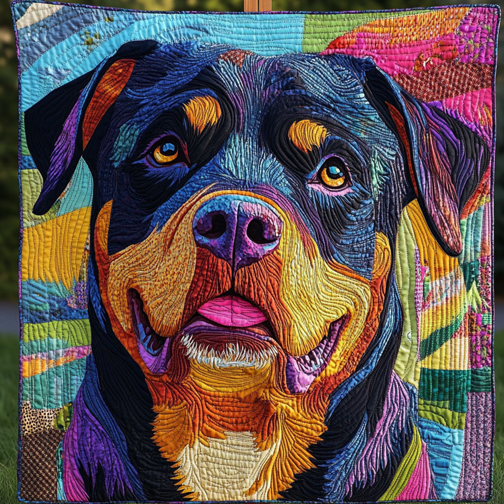 Mighty Rottie Guard Quilted Blanket - Baby (30" x 40")