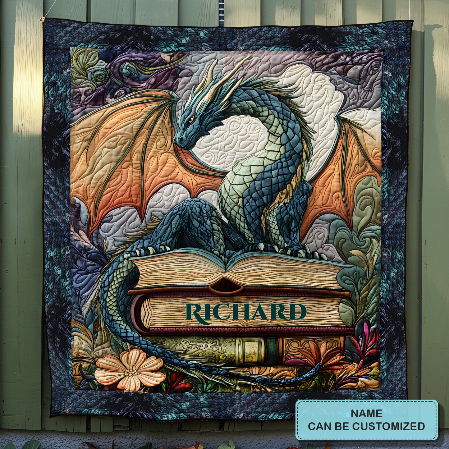 Twilight Guardian Personalized Quilted Blanket - Throw (55" x 60") - No