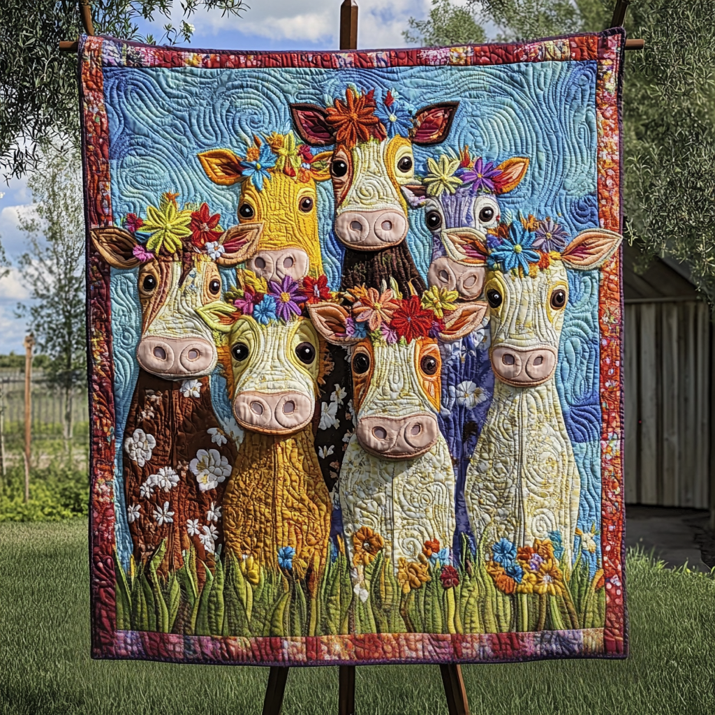 Moo Magic Quilted Blanket - Baby (30" x 40")