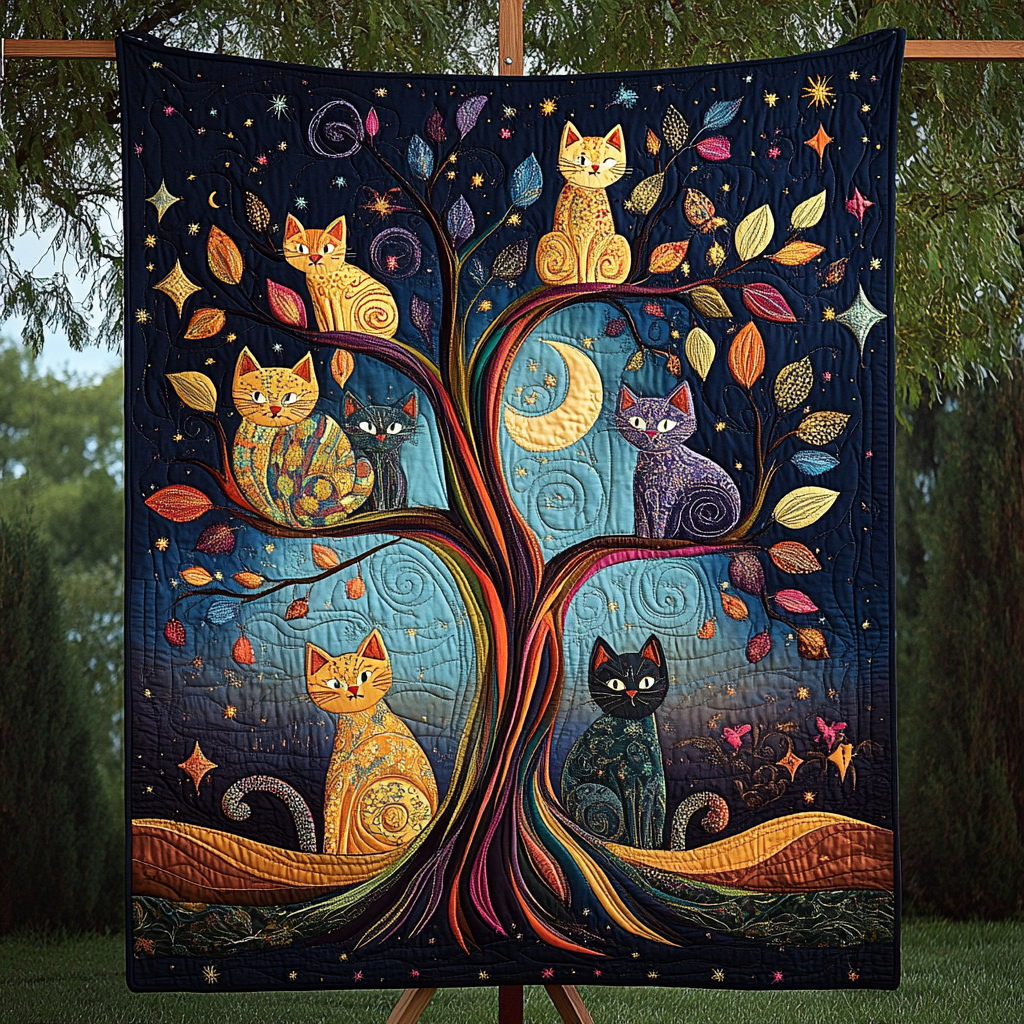 Moon Paws Quilted Blanket - Throw (55" x 60")