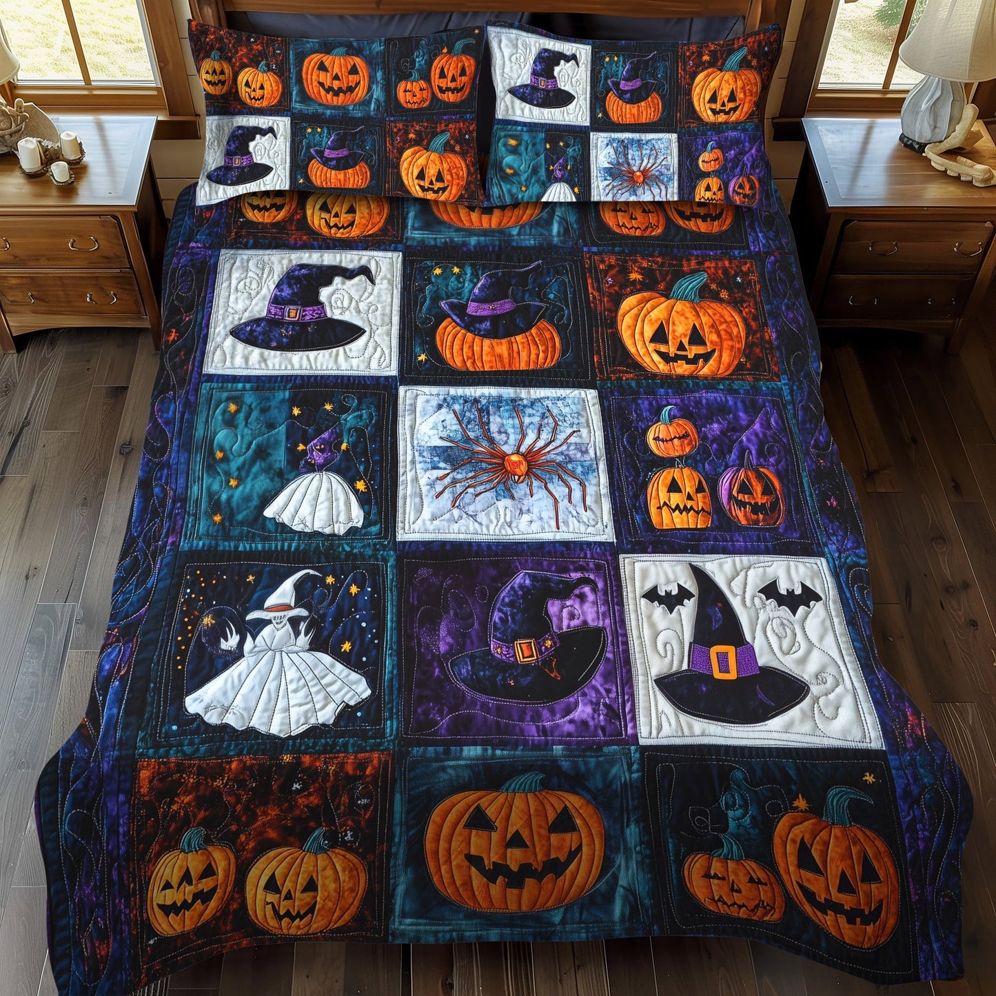 Moonlit Magic 3-Piece Quilted Bedding Set - Single (59" x 70")