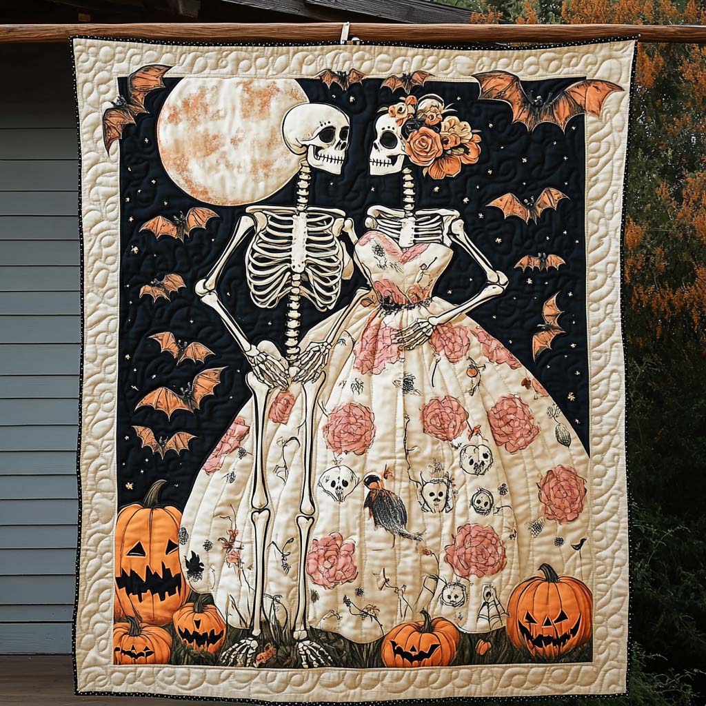 Moonlit Romance Quilted Blanket - Throw (55" x 60")