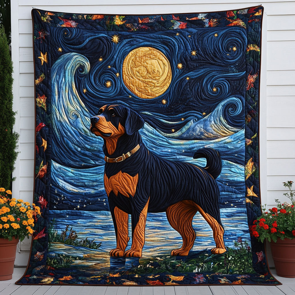 Moonlit Watchdog Dream Quilted Blanket - Baby (30" x 40")