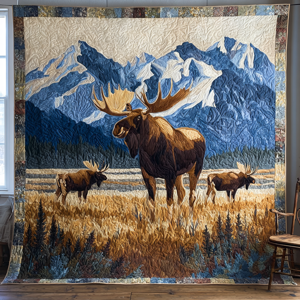 Moose Echo Quilted Blanket - Baby (30" x 40") - Pack 1