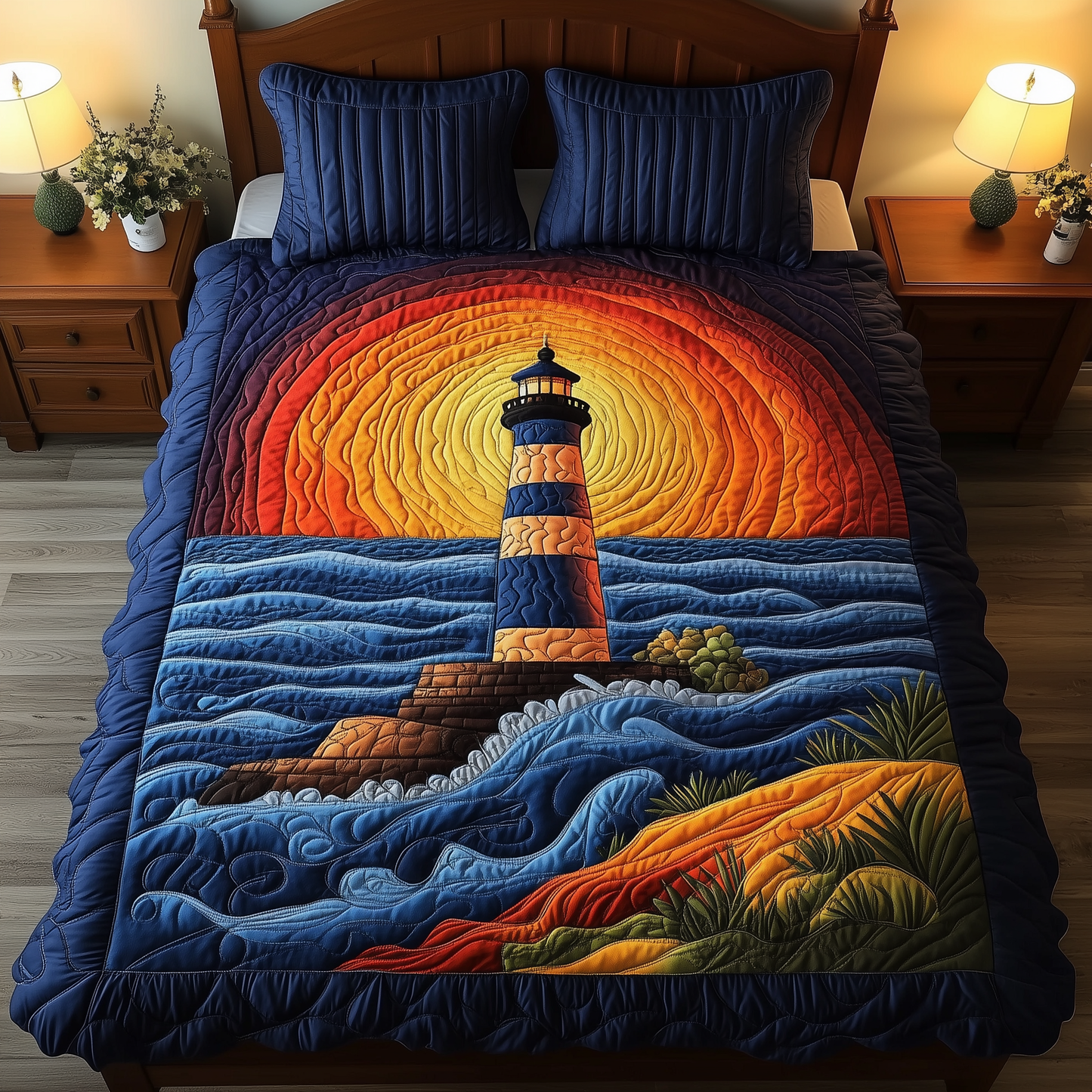 Morning Lightkeeper 3-Piece Quilted Bedding Set - Single (59" x 70")