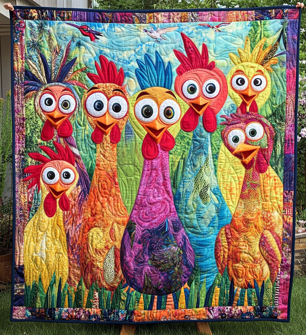 Morning Crow Quilted Blanket - Throw (55" x 60")