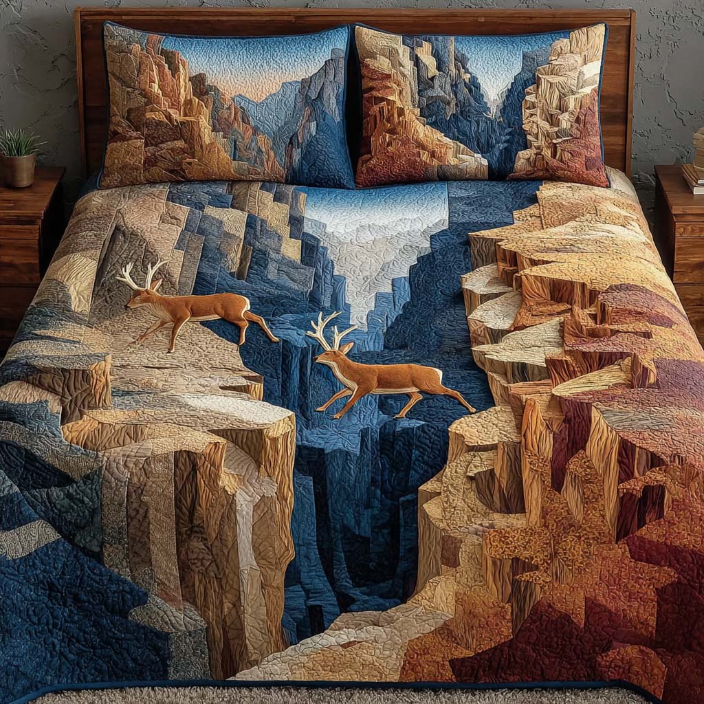 Mountain Antler 3-Piece Quilted Bedding Set - Single (59" x 70")
