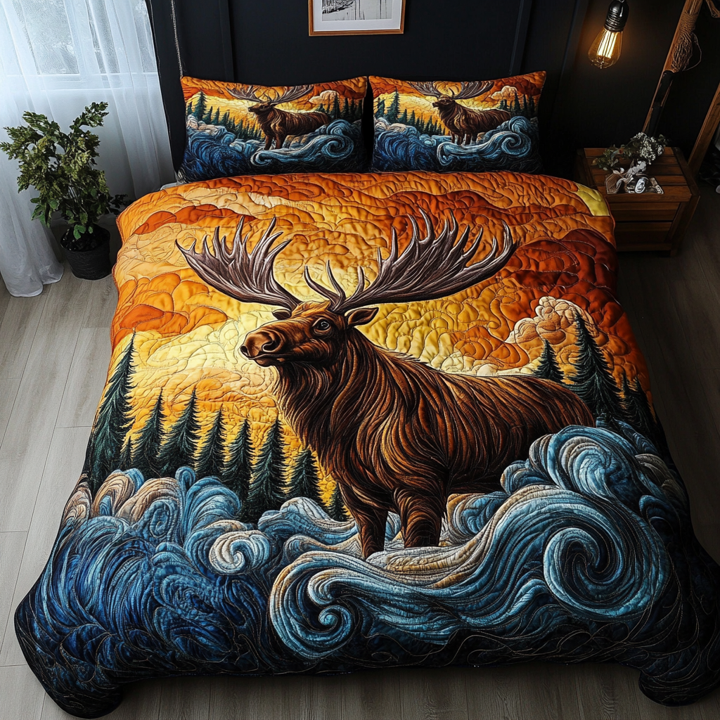Mountain Majesty 3-Piece Quilted Bedding Set - Single (59" x 70")