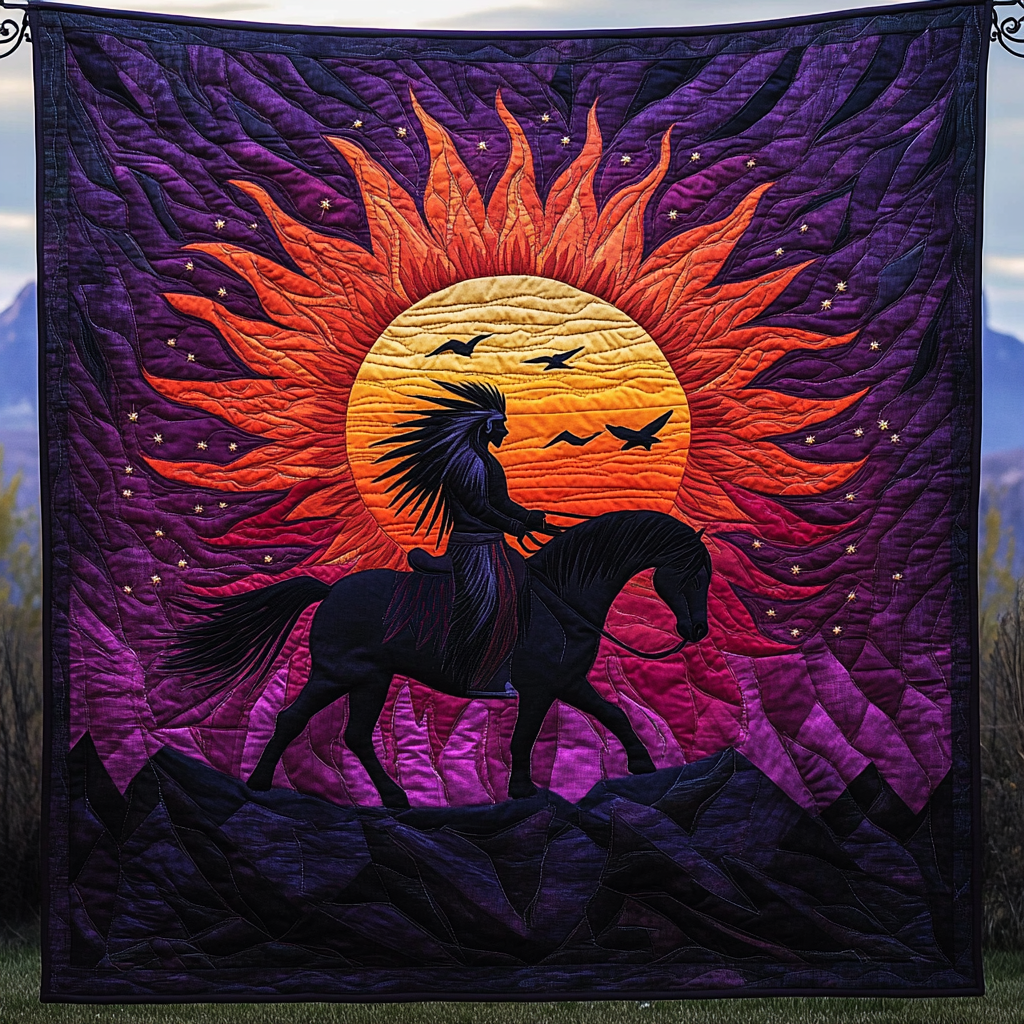 Mountain Spirit Dream Quilted Blanket - Throw (55" x 60")