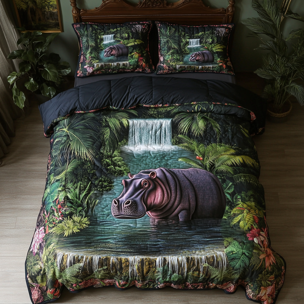 Mud Bath Bliss 3-Piece Quilted Bedding Set - Single (59" x 70")