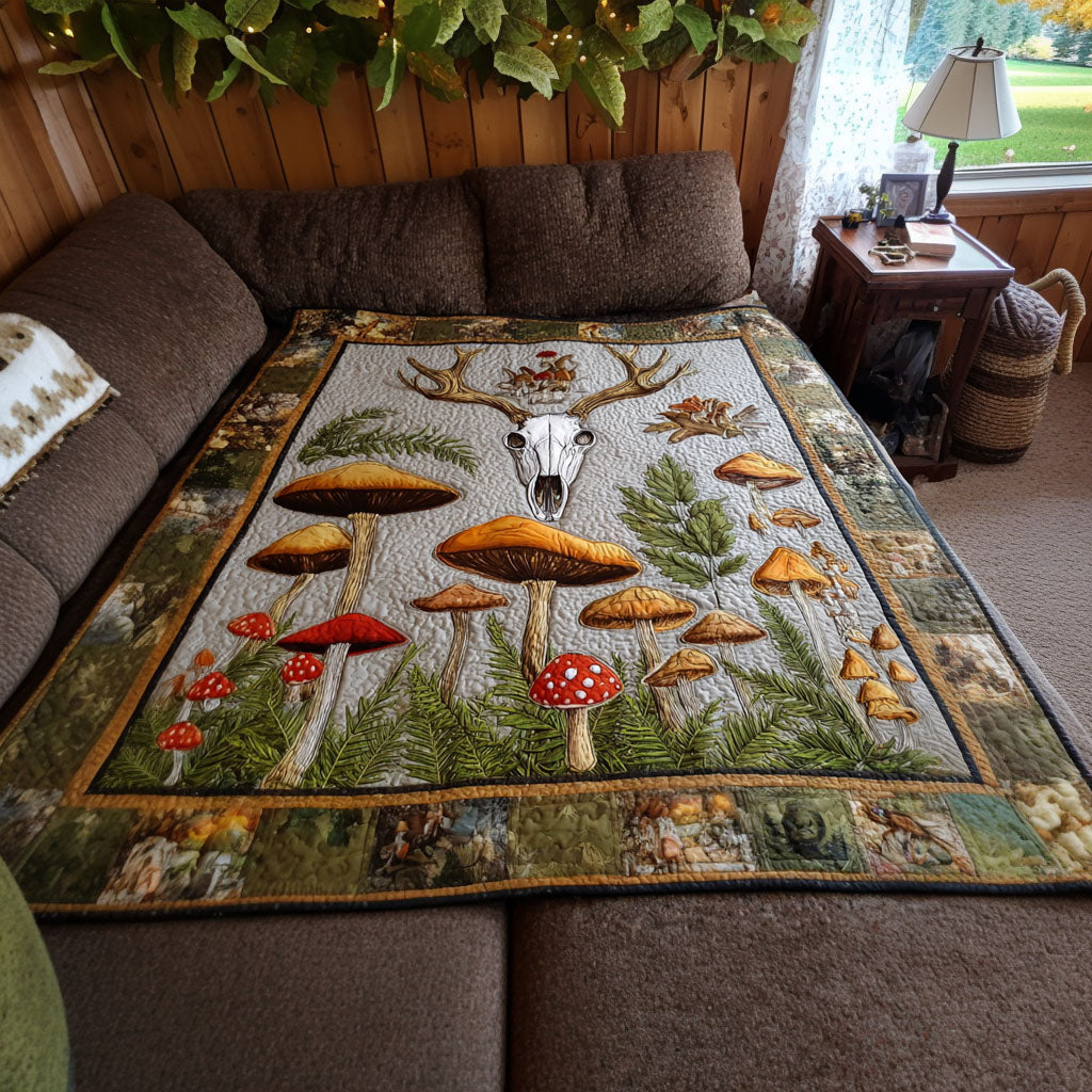 Mushroom Forest Haven Quilted Blanket - Baby (30" x 40") - Pack 1