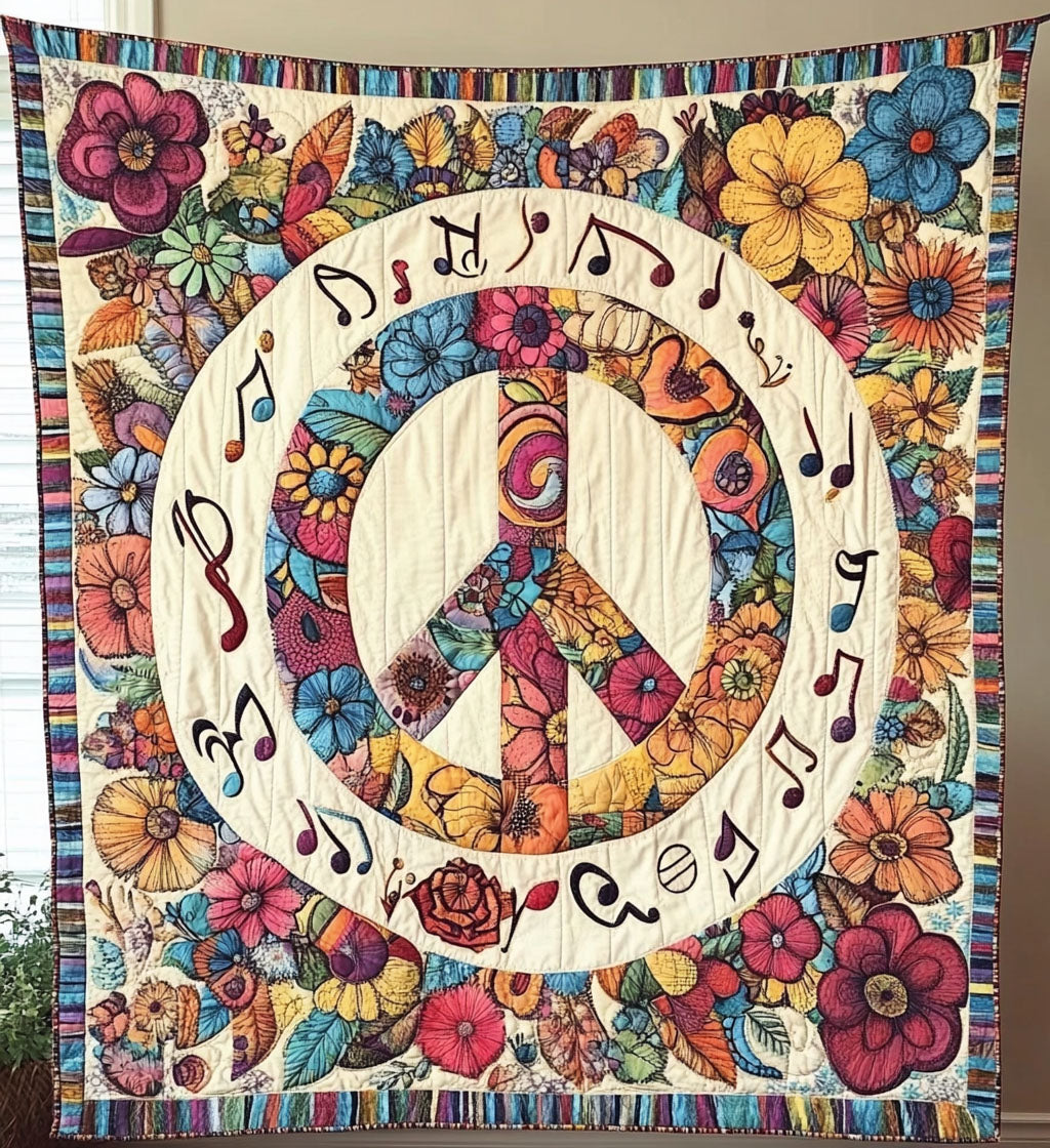 Music Power Quilted Blanket - Throw (55" x 60")