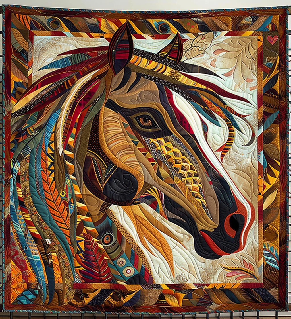 Throw (55'' x 60'') /Native Canter Quilted Blanket