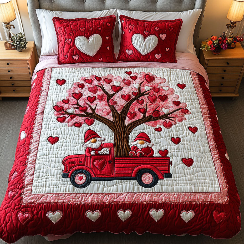 My Tiny Valentine 3-Piece Quilted Bedding Set - Single (59" x 70")