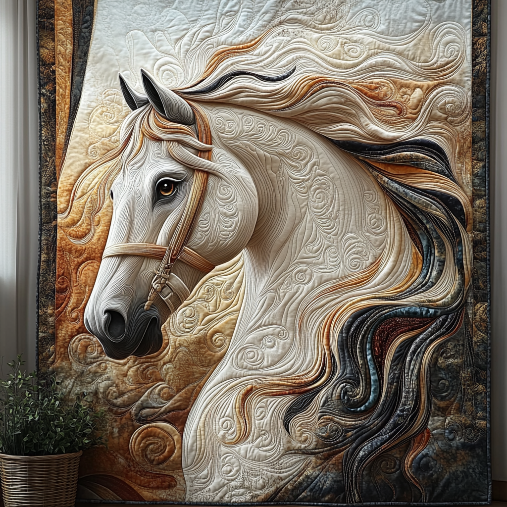 Mystic Mustang Quilted Blanket - Baby (30" x 40")