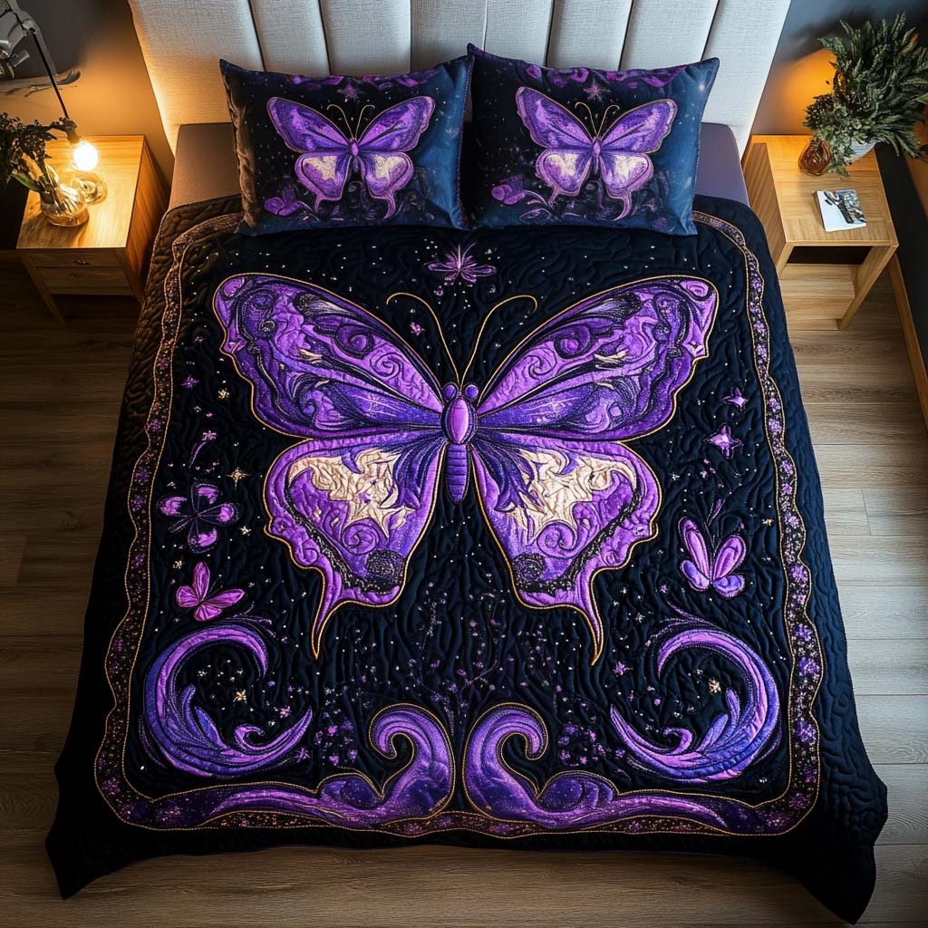 Mystic Night 3-Piece Quilted Bedding Set - Single (59" x 70")