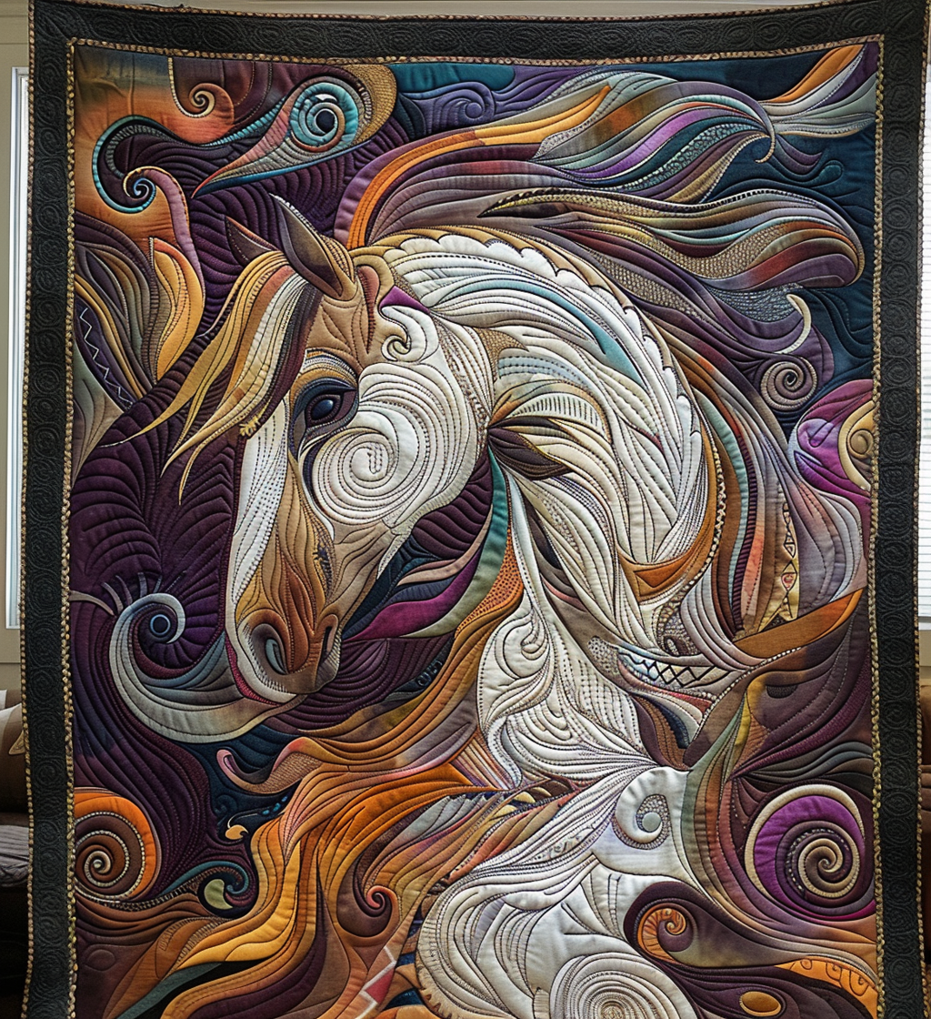 Mystic Canyon Ride Quilted Blanket - Throw (55" x 60")