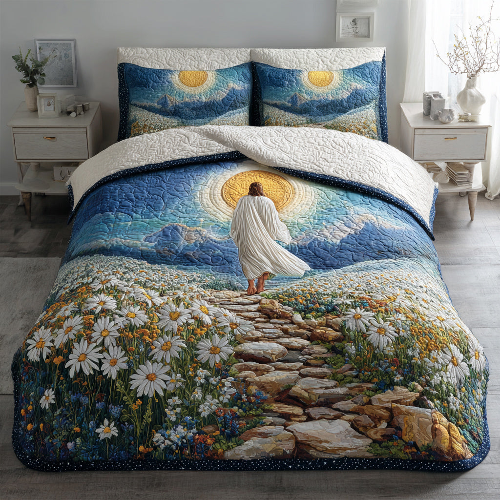 Mystic Garden 3-Piece Quilted Bedding Set - Single (59" x 70")
