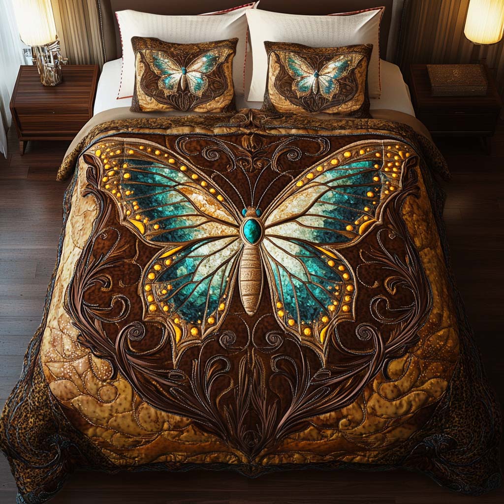 Mystic Glow 3-Piece Quilted Bedding Set - Single (59" x 70")