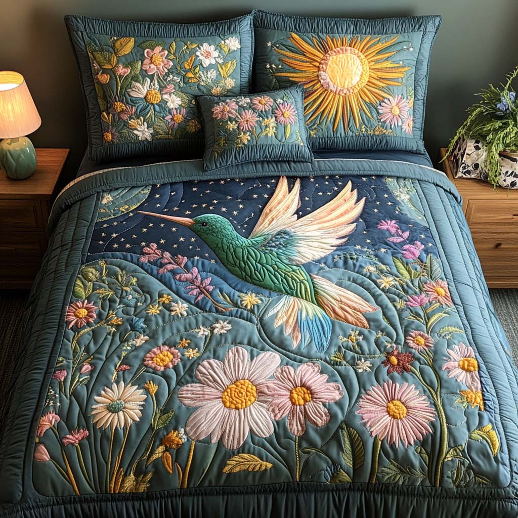 Single (59'' x 70'') /Mystic Haze 3-Piece Quilted Bedding Set