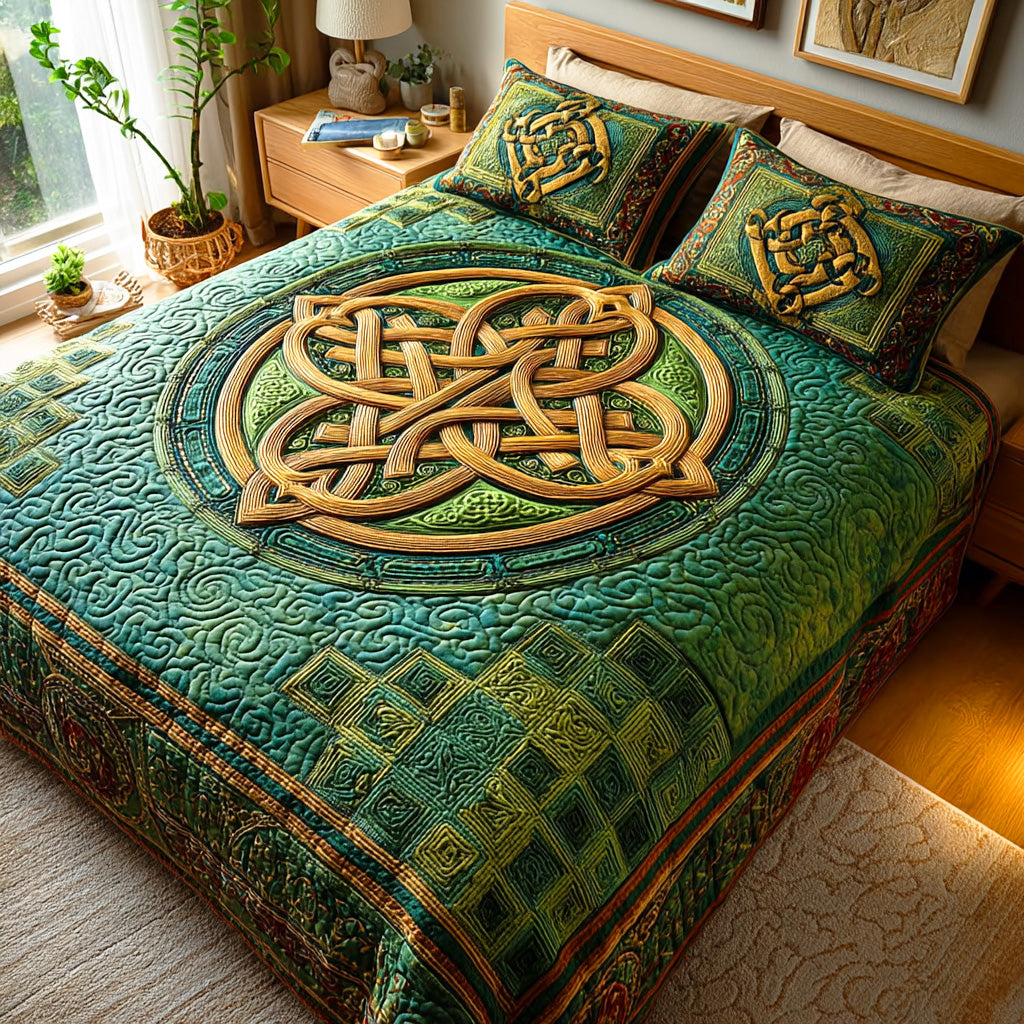 Mystic Knot 3-Piece Quilted Bedding Set - Single (59" x 70")