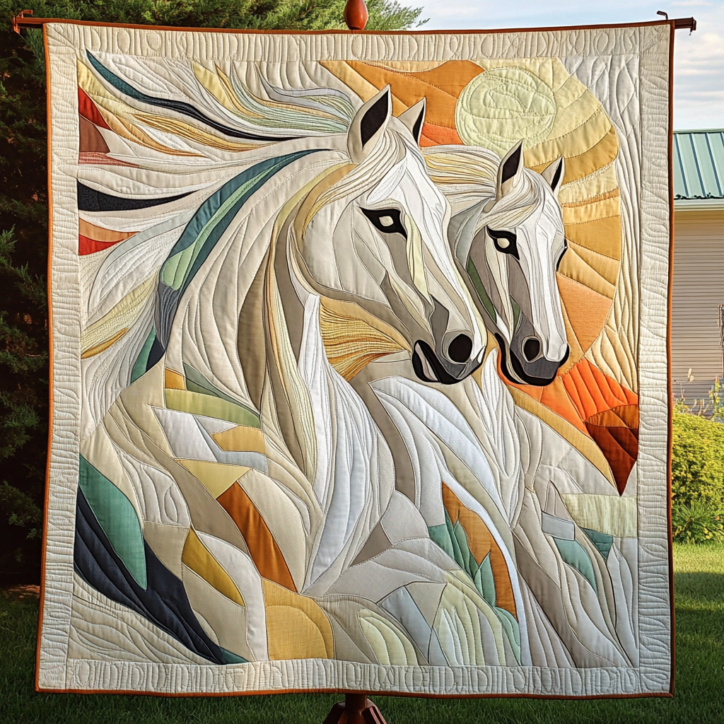 Mystic Mane Quilted Blanket - Throw (55" x 60")