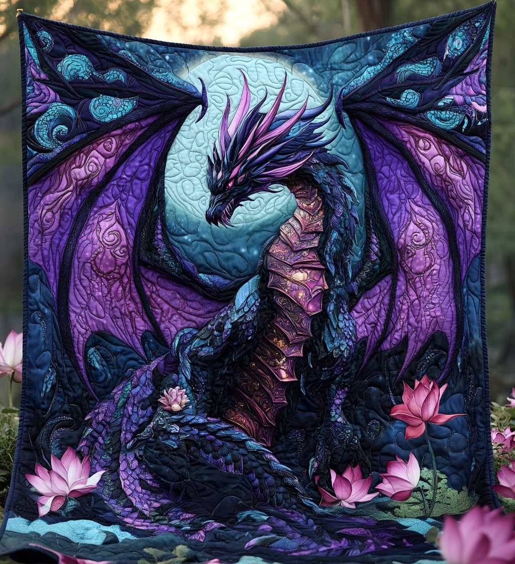 Mystic Moonlight Quilted Blanket - Throw (55" x 60")
