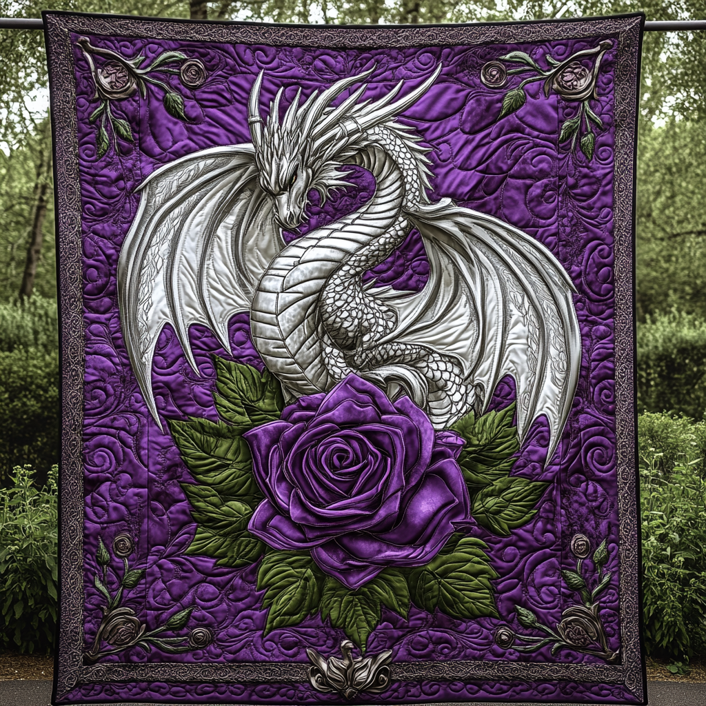 Mystic Scales Quilted Blanket - Throw (55" x 60")