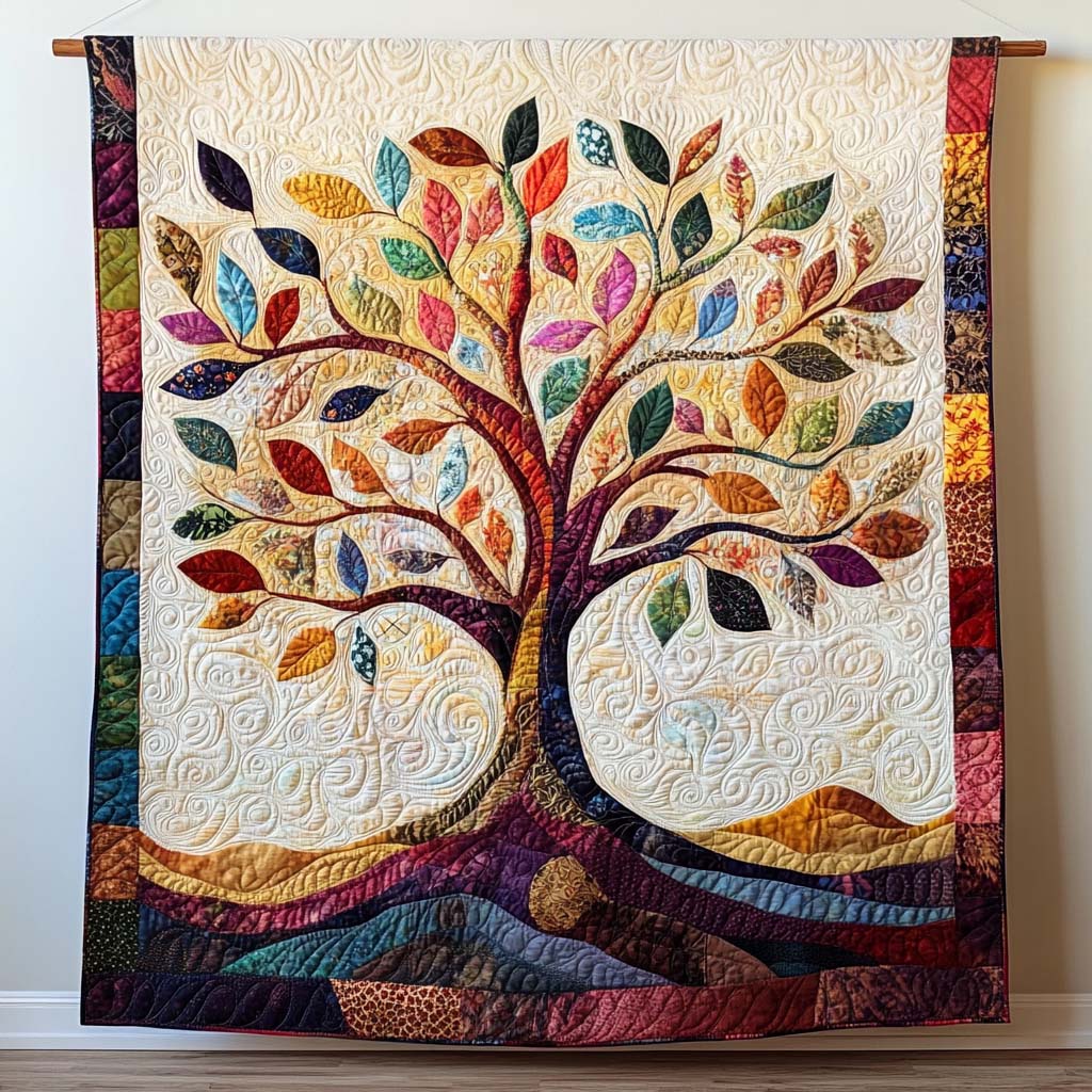 Mystic Tree Quilted Blanket - Throw (55" x 60")