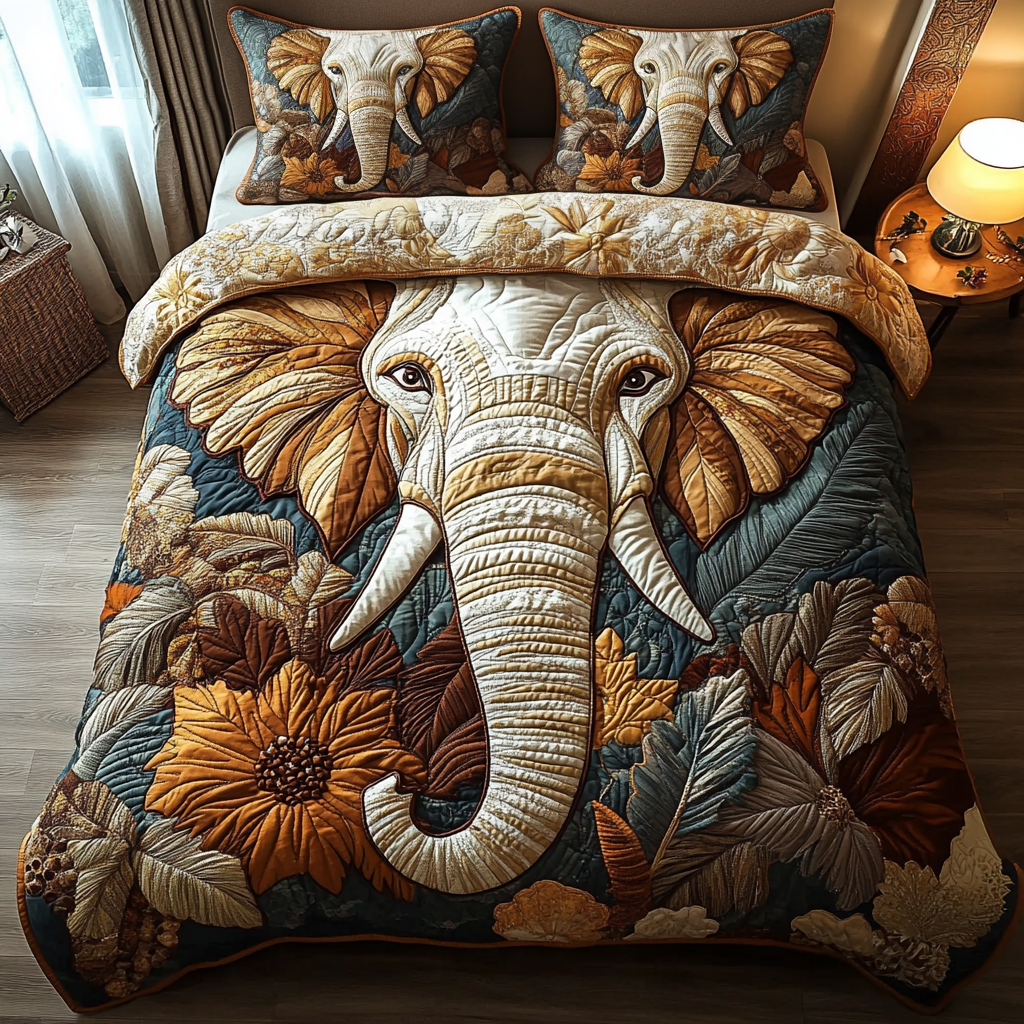 Mystic Tusk Quilted Bedding Set - Single (59" x 70")
